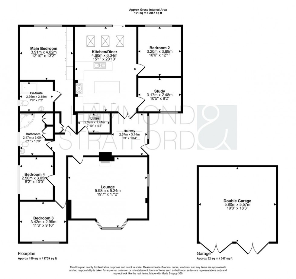 Floorplan for Harts Lane, Bawburgh