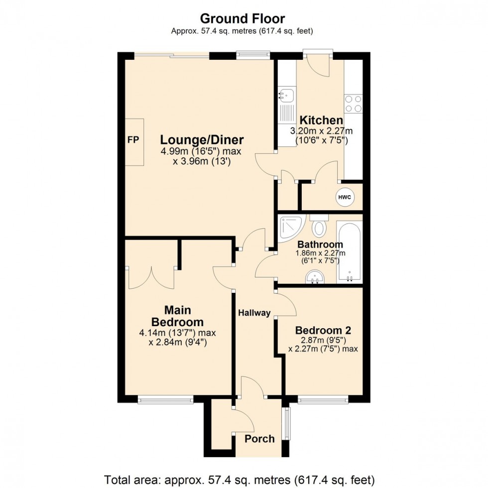 Floorplan for Mill Road, Hethersett