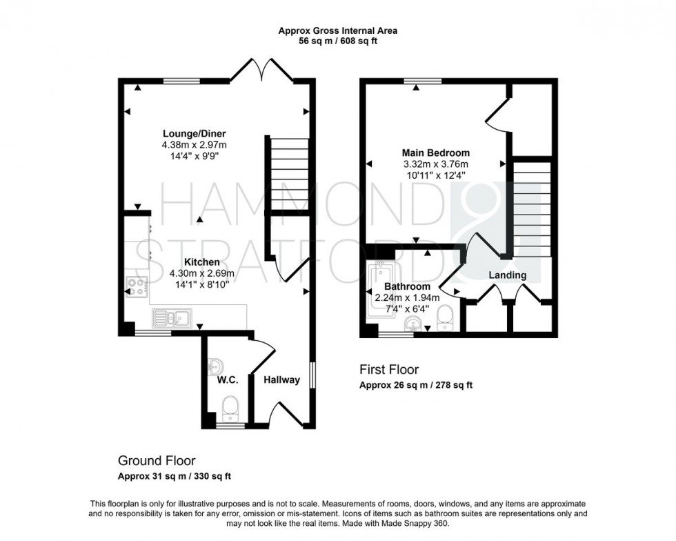 Floorplan for Branford Close, Cringleford