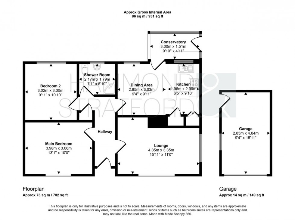 Floorplan for Slough Lane, Attleborough