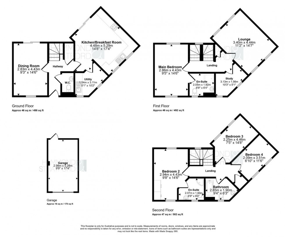 Floorplan for Honeysuckle Square, Wymondham