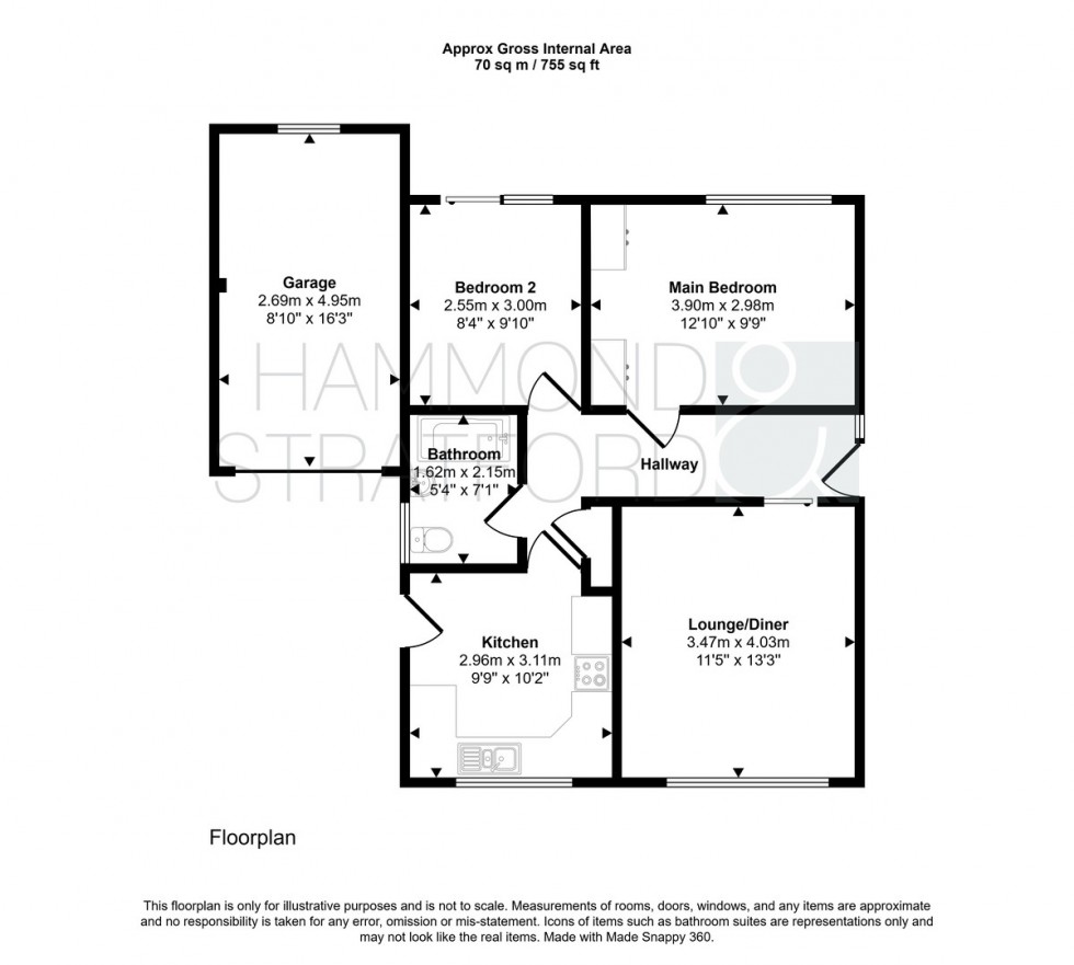 Floorplan for Poplar Way, Attleborough
