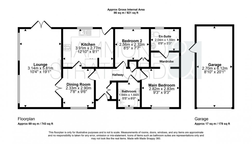 Floorplan for Bramble Close, Attleborough
