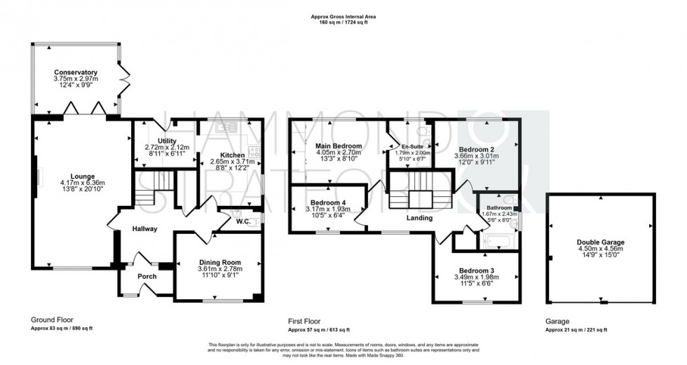 Floorplan for Exmouth Close, Hethersett