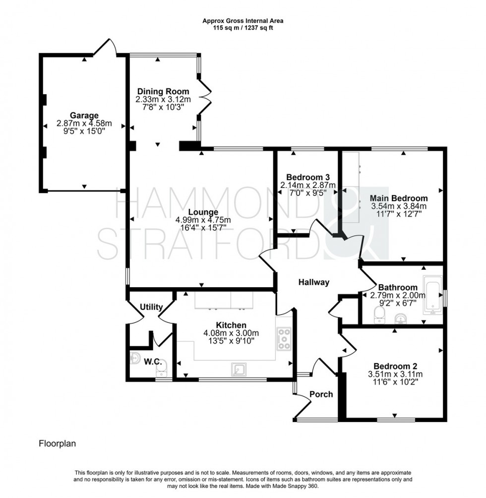 Floorplan for Oakfields Road, Cringleford