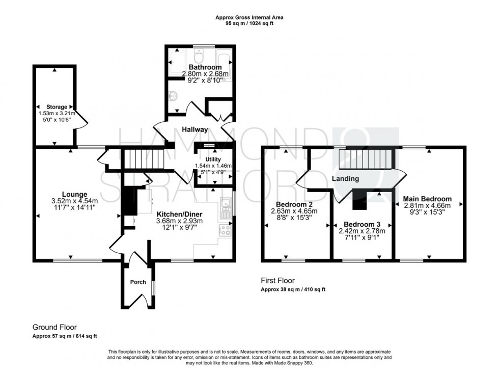 Floorplan for Church Road, Tasburgh