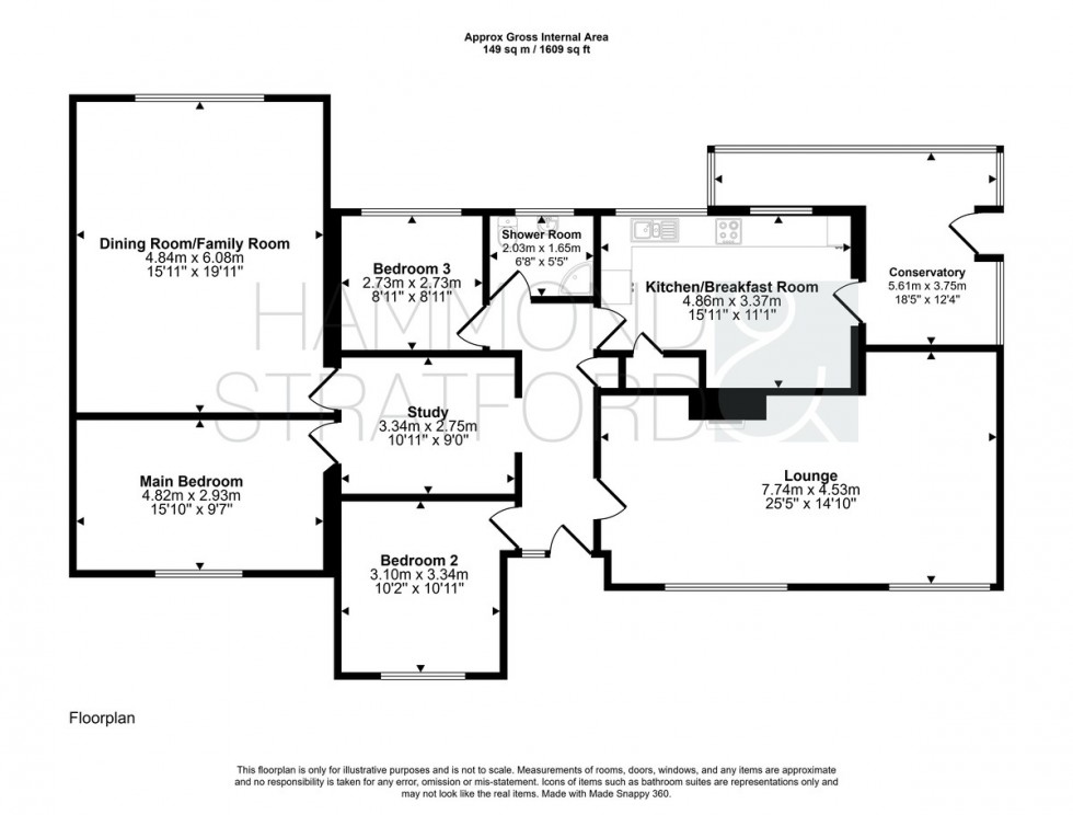 Floorplan for Mill Road, Marlingford