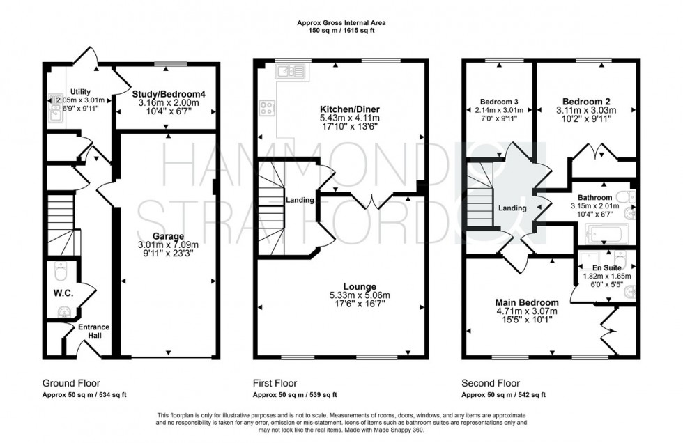 Floorplan for Dunlin Drive, Wymondham