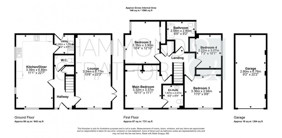 Floorplan for Bryony Way, Attleborough