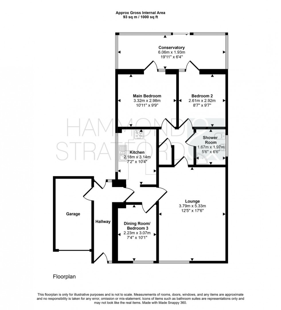 Floorplan for Firs Road, Hethersett