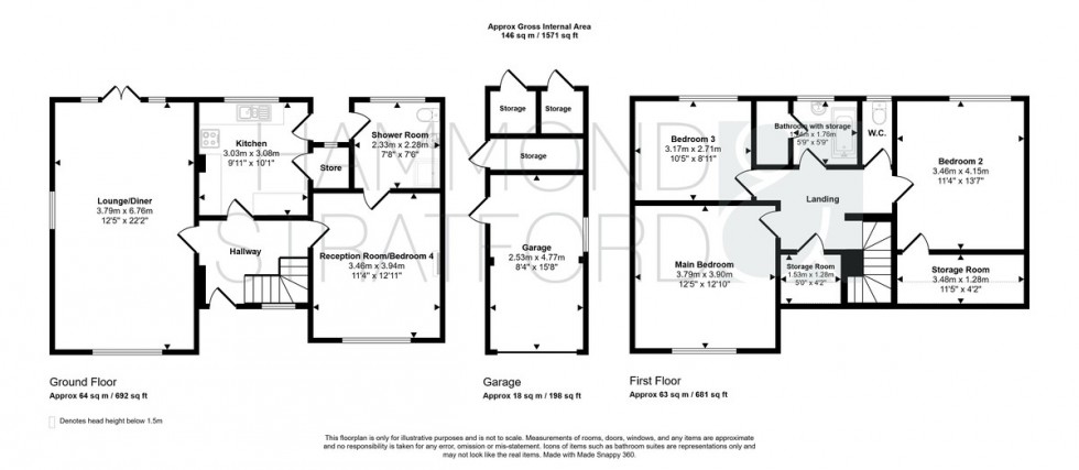 Floorplan for Welsford Road, Eaton Rise