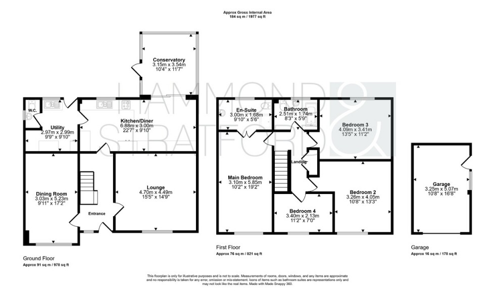Floorplan for Oak Close, Hethersett