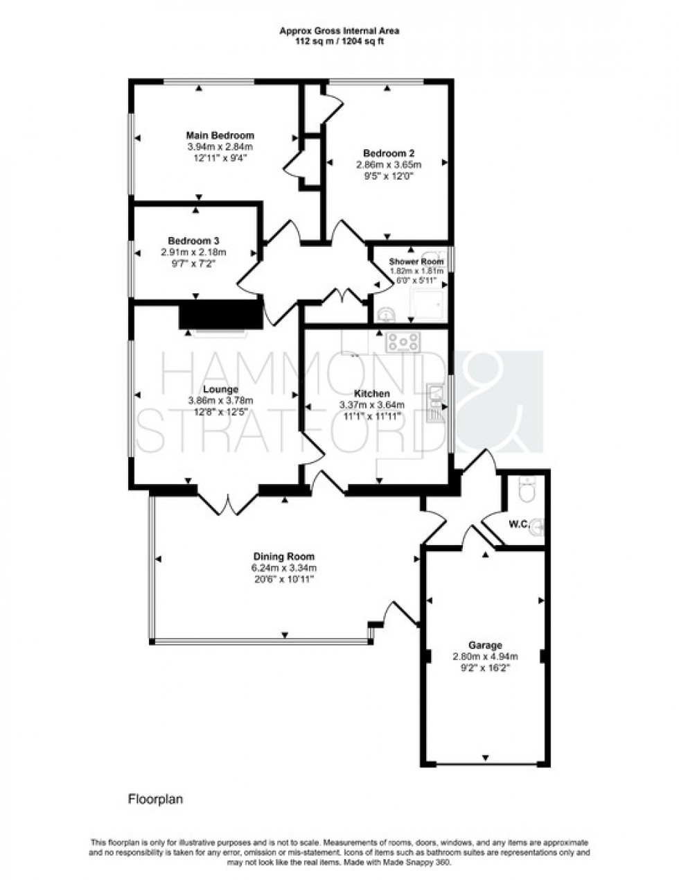 Floorplan for Harkers Lane, Swanton Morley