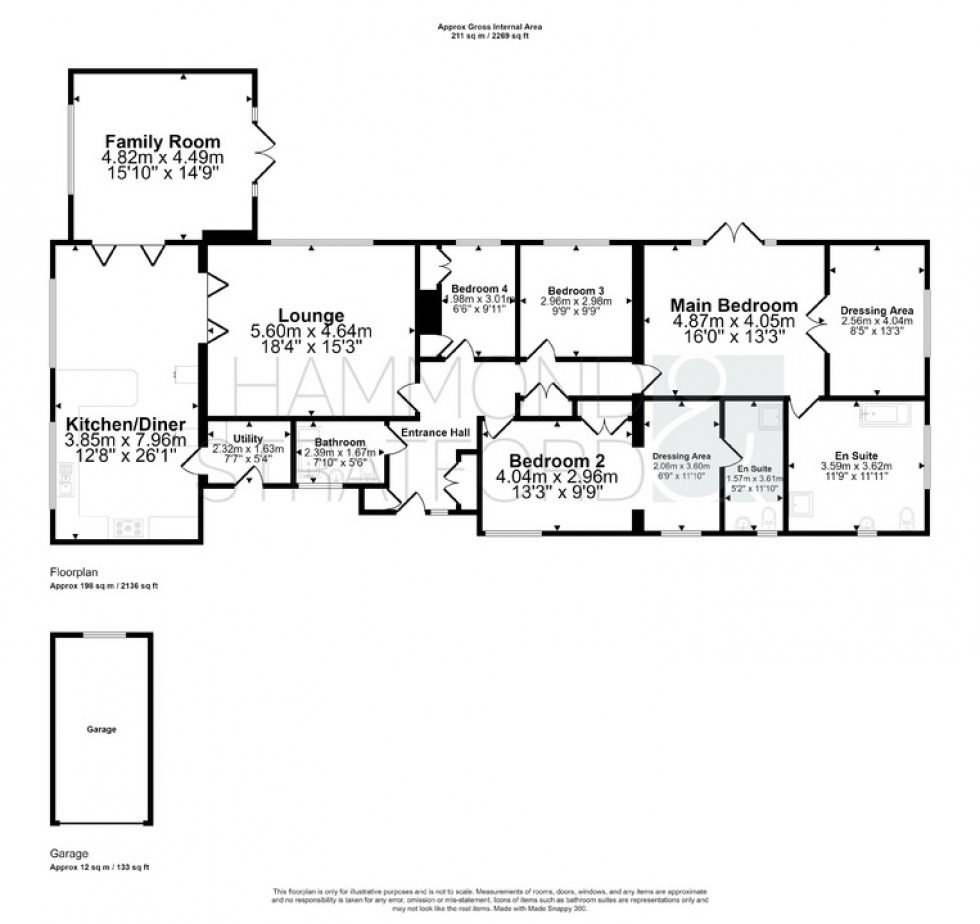 Floorplan for Hill Road, Morley St Peter