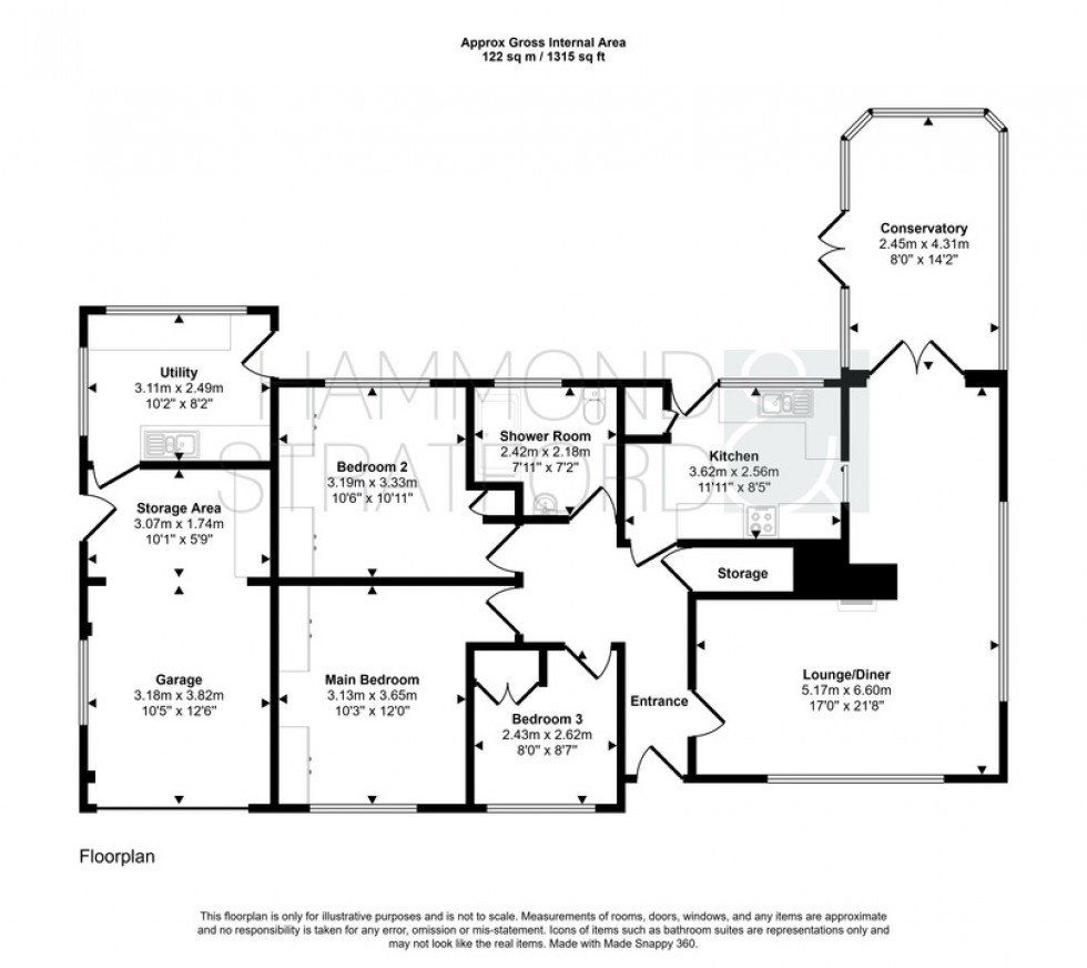 Floorplan for Orchard Way, Hethersett