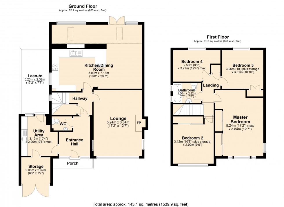 Floorplan for Keswick Close, Cringleford