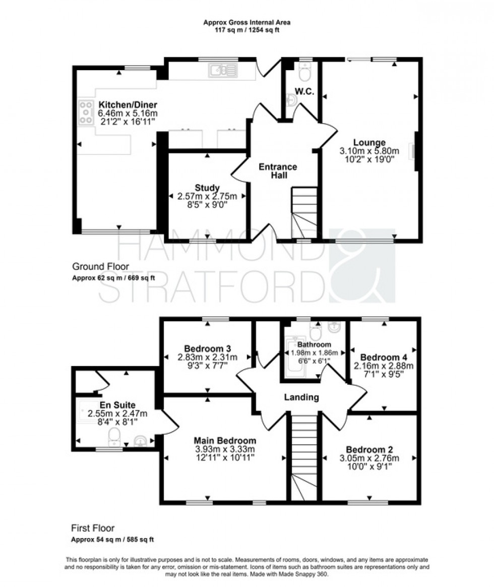 Floorplan for Pound Close, Banham
