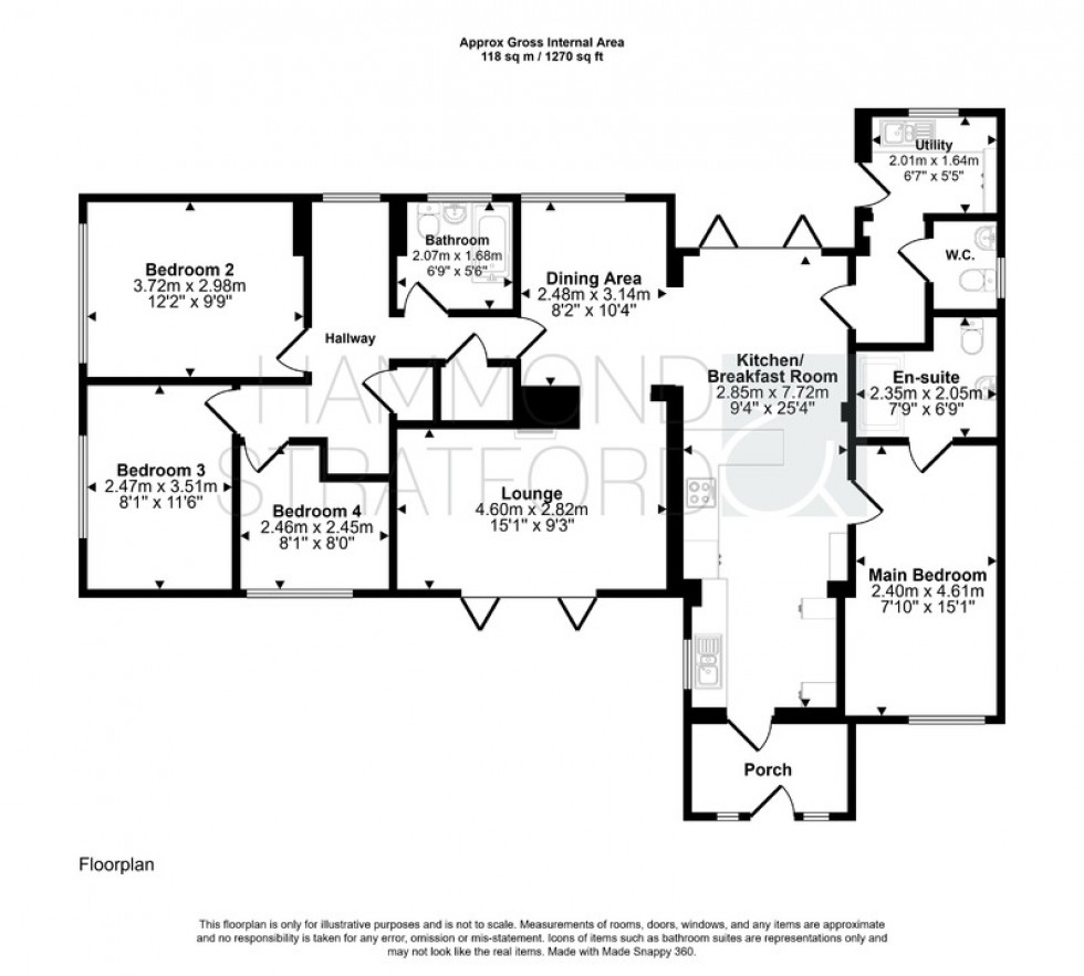 Floorplan for Recreation Road, Hethersett