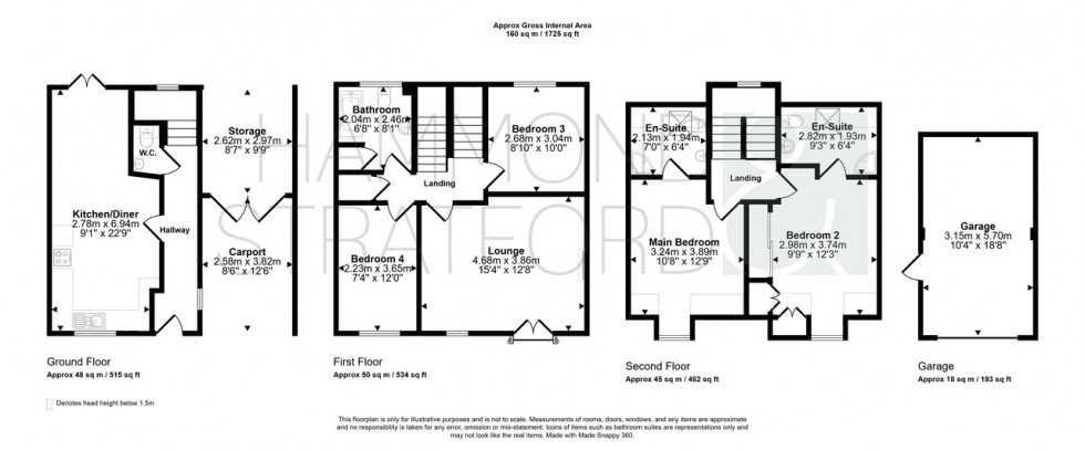 Floorplan for Camelia Close, Hethersett