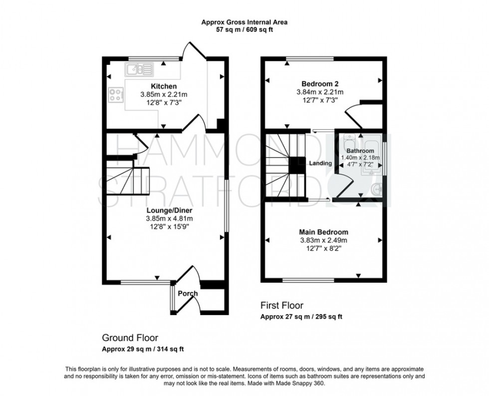 Floorplan for Amderley Drive, Eaton