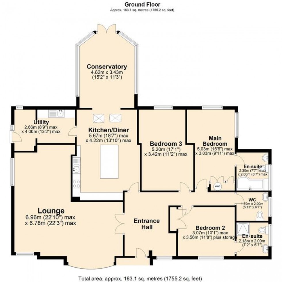 Floorplan for Cargate Lane, Saxlingham Nethergate