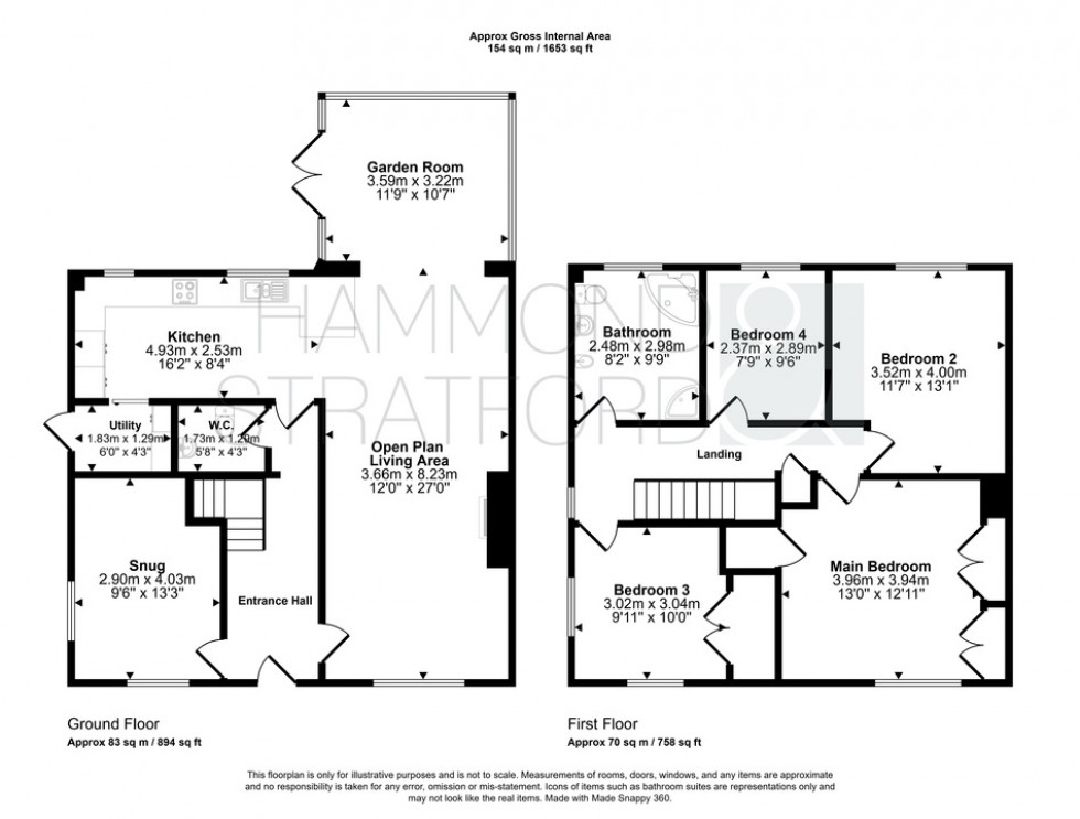 Floorplan for Queens Road, Attleborough