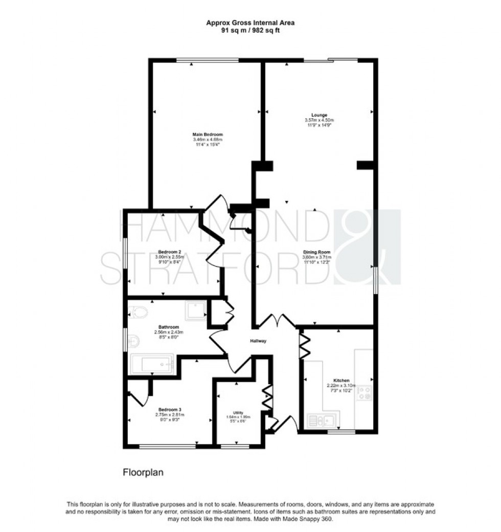 Floorplan for Buckland Rise, Eaton