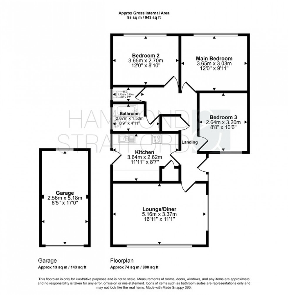 Floorplan for Birch Drive, Attleborough