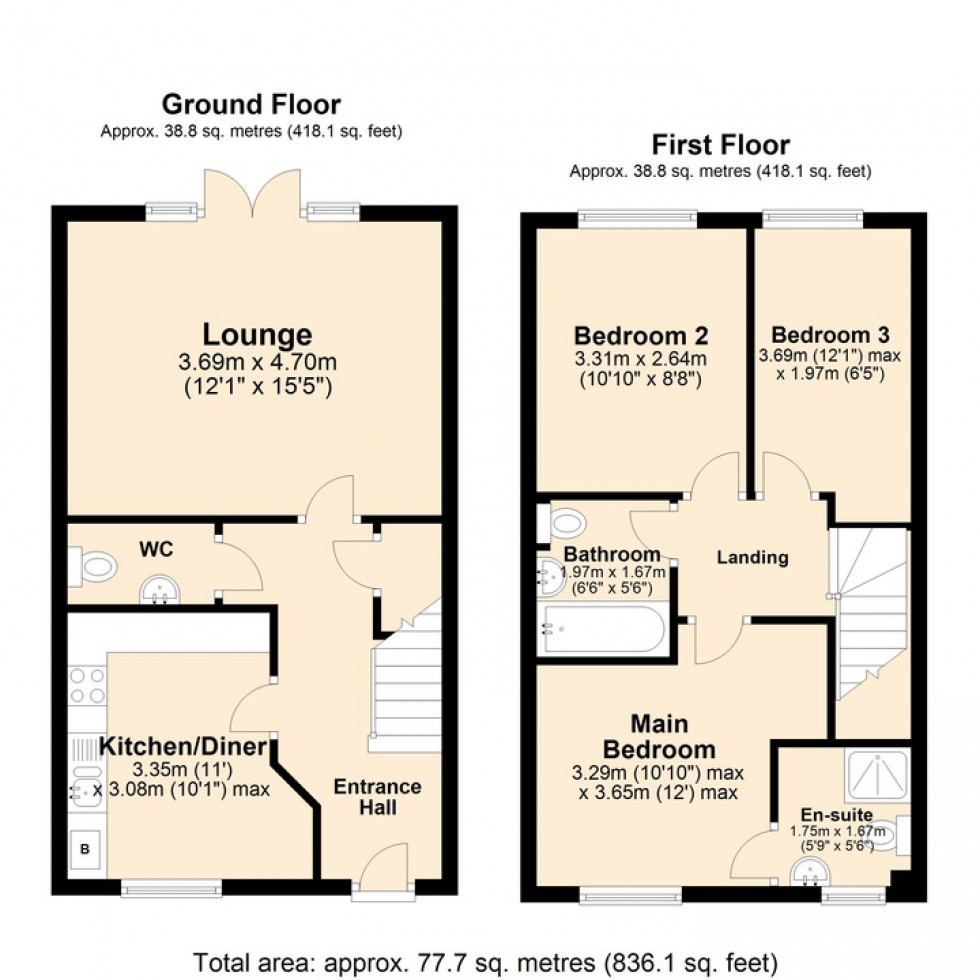 Floorplan for Finch Road, Attleborough