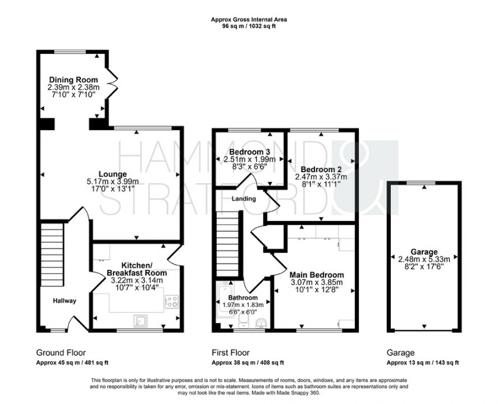 Floorplan for Queens Court, Attleborough