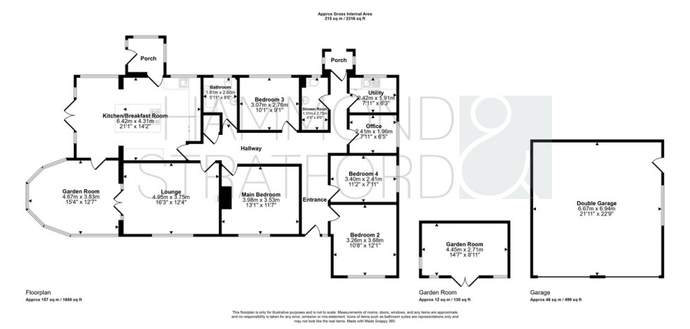 Floorplan for Intwood Lane, East Carleton