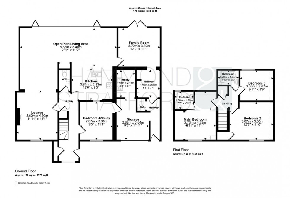 Floorplan for Vicarage Road, Deopham