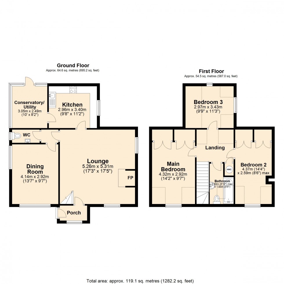 Floorplan for Rectory Lane, Bunwell
