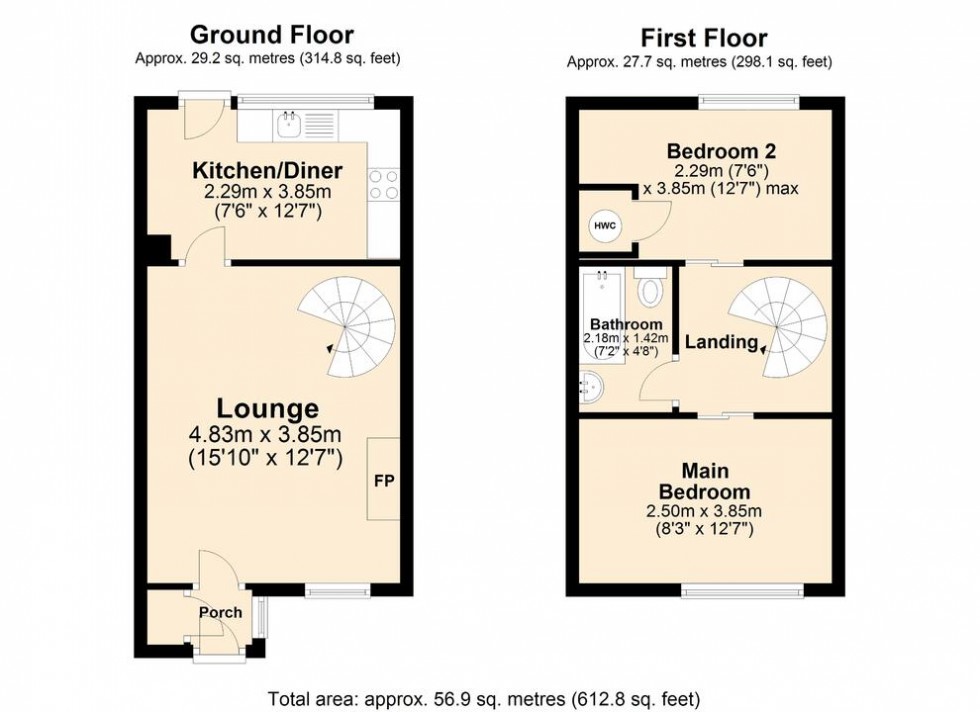 Floorplan for Amderley Drive, Eaton