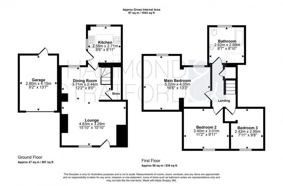 Floorplan for Gallants Lane, East Harling
