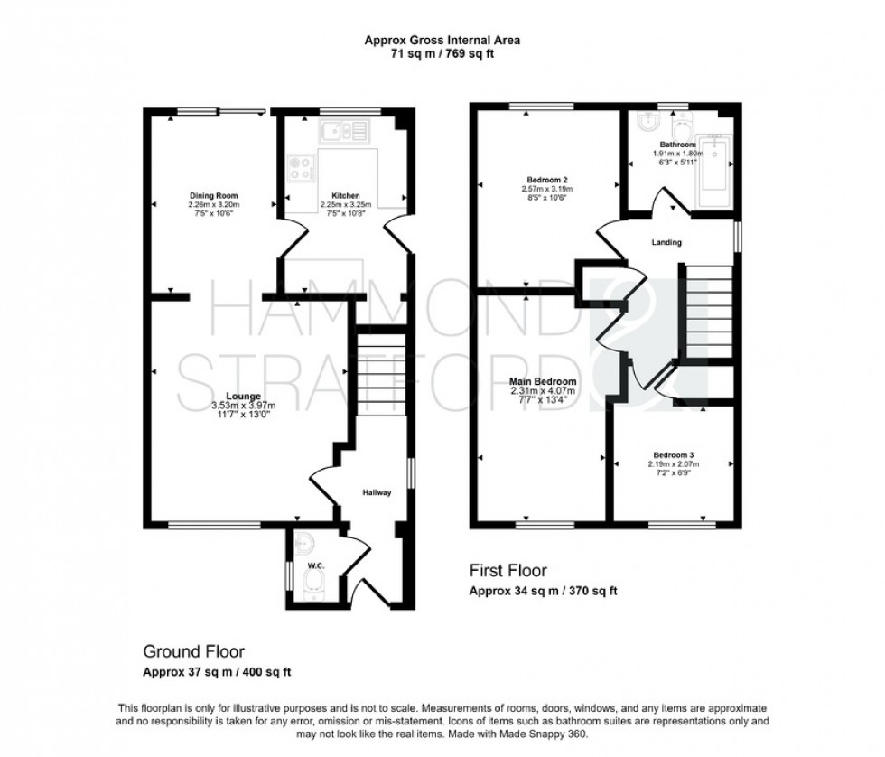 Floorplan for Elizabeth Close, Attleborough