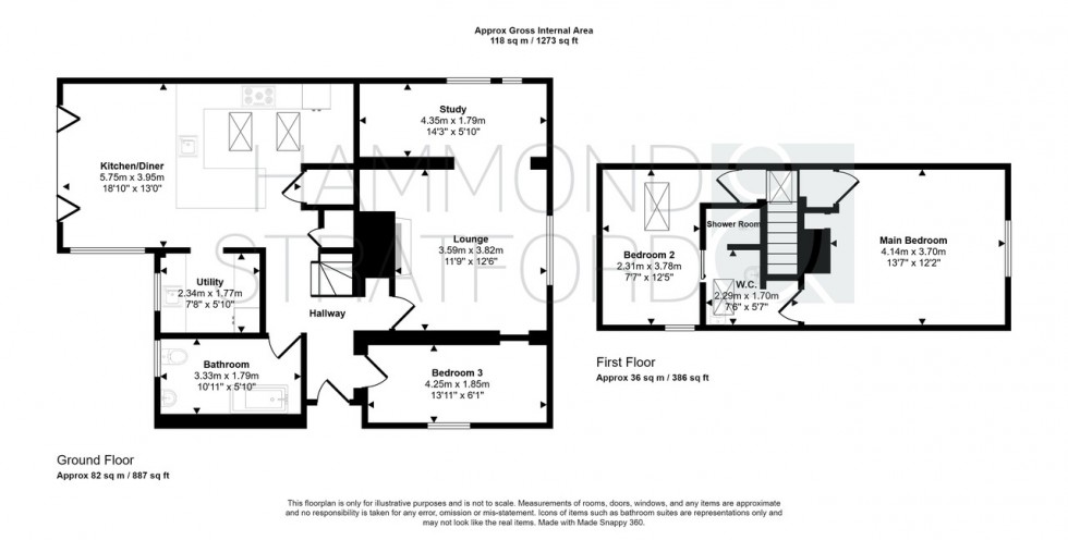 Floorplan for Dereham Road, Hingham