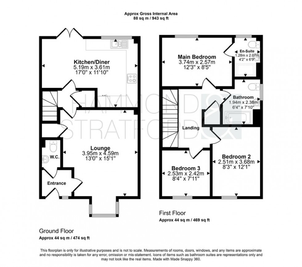 Floorplan for Fayerfax Close, Cringleford