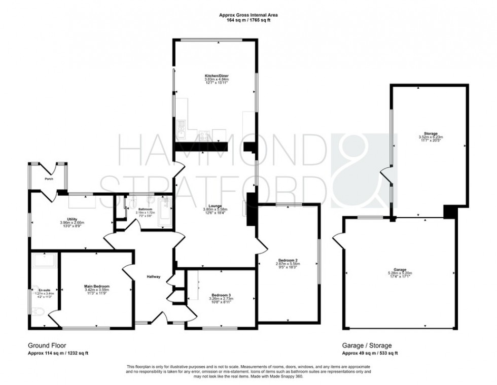 Floorplan for Rosary Close, Mulbarton