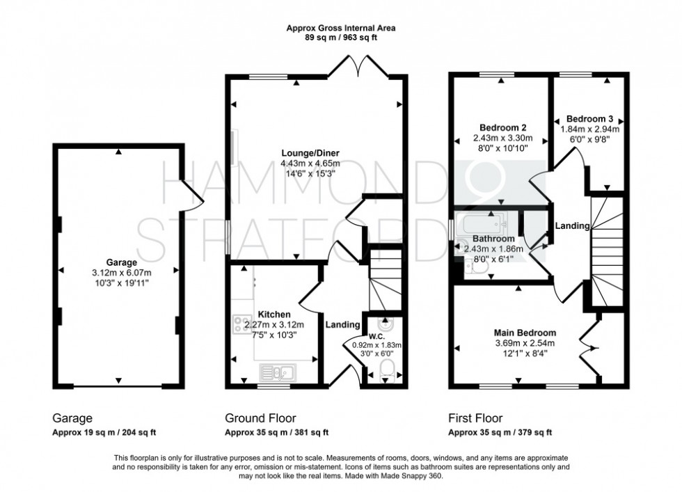 Floorplan for Hurricane Close, Attleborough