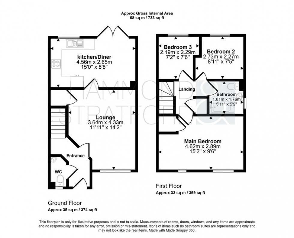Floorplan for Hare Crescent, Hethersett