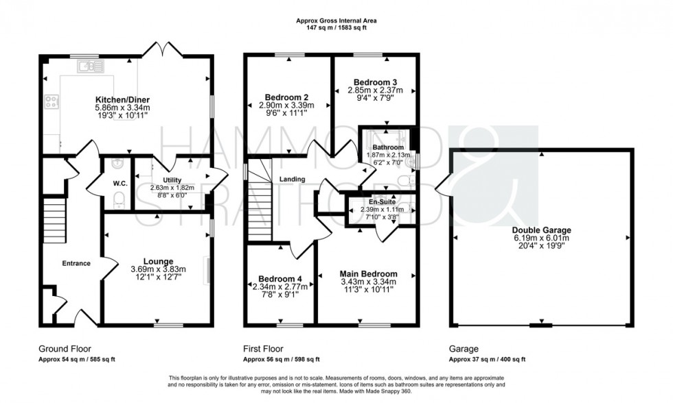 Floorplan for Cherry Close, Attleborough