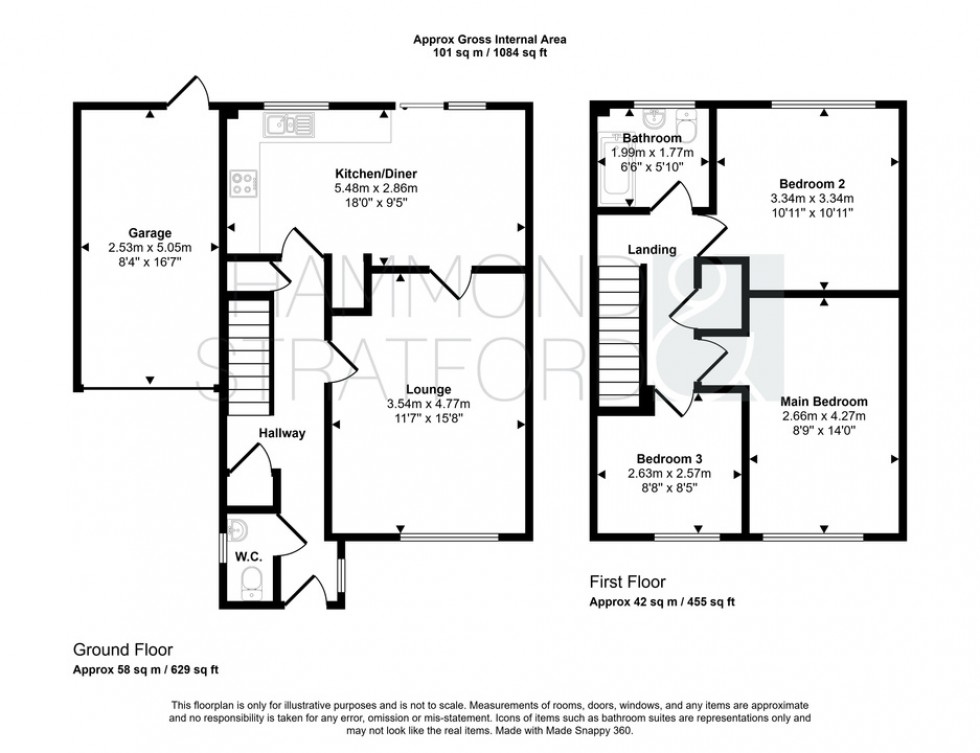 Floorplan for Priory Road, Hethersett