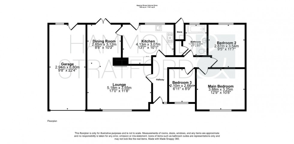 Floorplan for Burgh Common, Attleborough