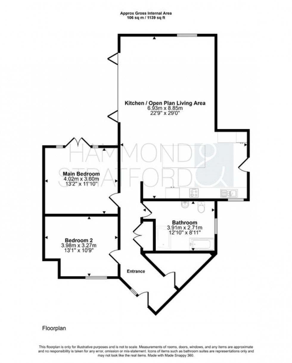Floorplan for Edenside Drive, Attleborough