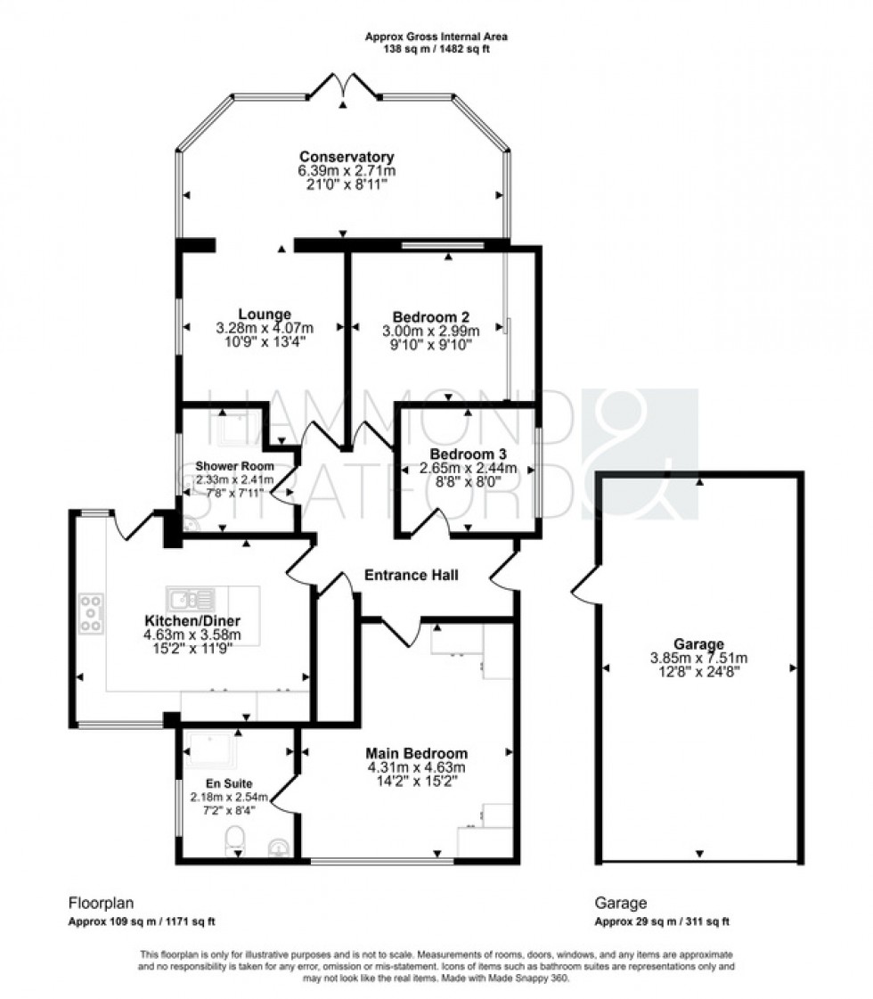 Floorplan for Myrtle Road, Hethersett