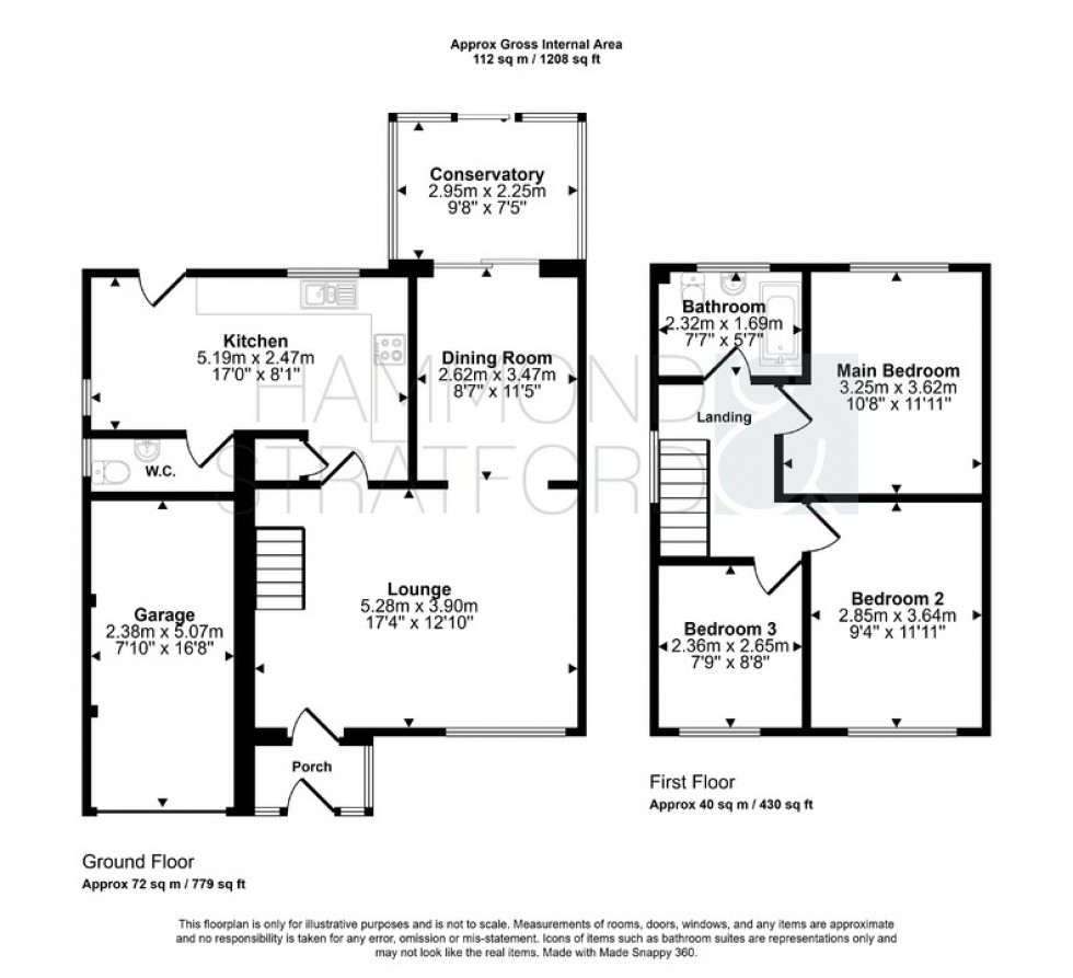 Floorplan for Blakeney Close, Eaton