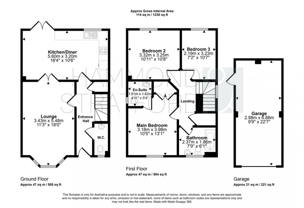 Floorplan for Bobbins Way, Swardeston