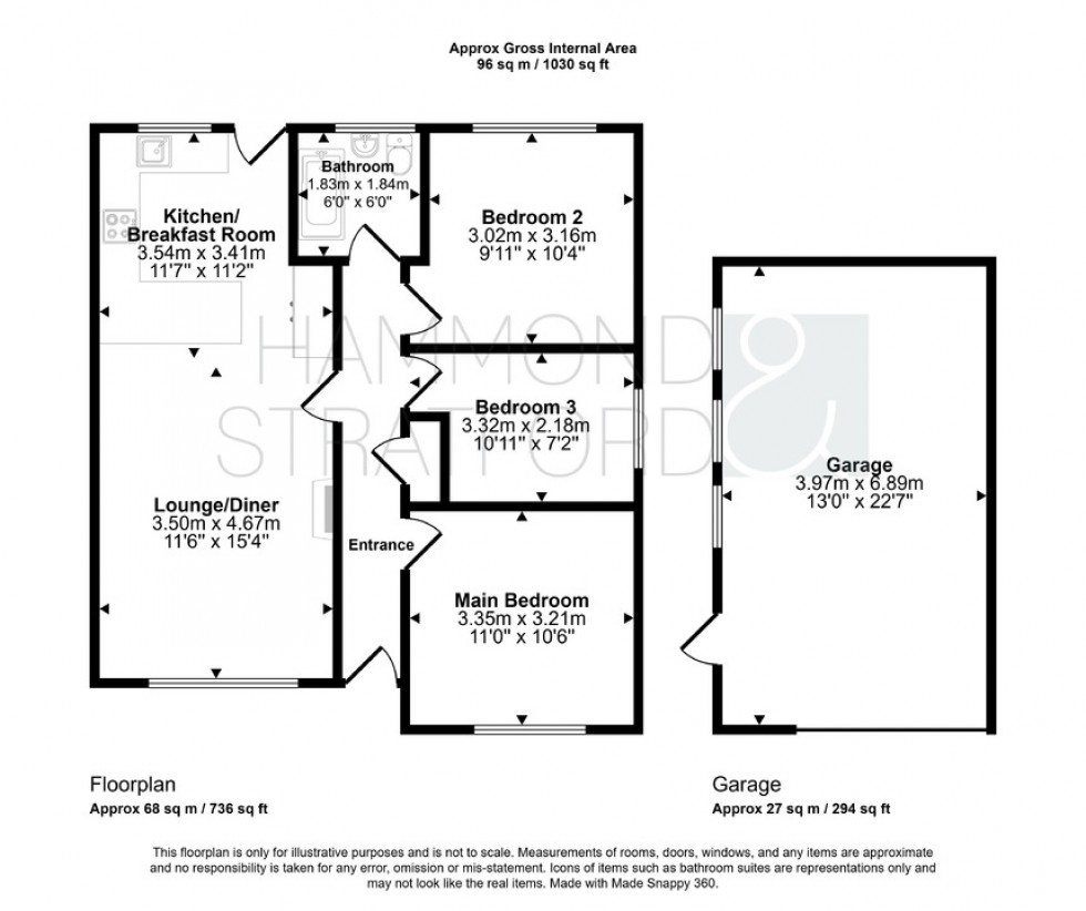 Floorplan for Pople Street, Wymondham