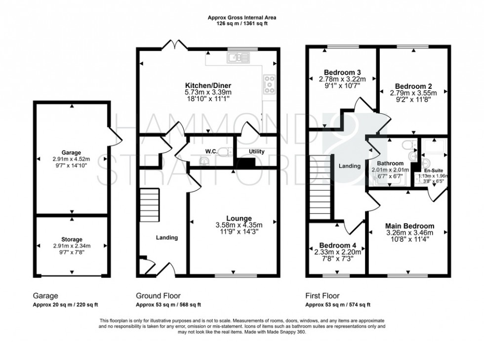 Floorplan for Wheelwright Avenue, Hethersett